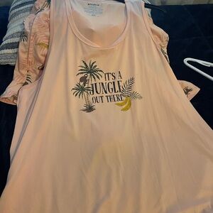 Pink Jungle Graphic Tank Top